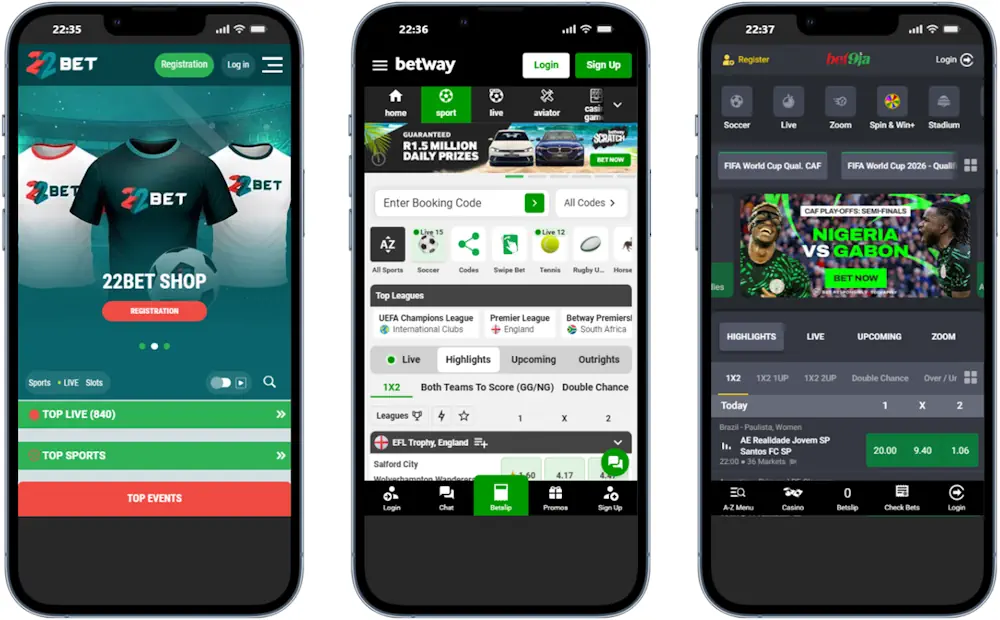 Baseball Mobile apps 22bet, Betway and Bet9ja Screenshot