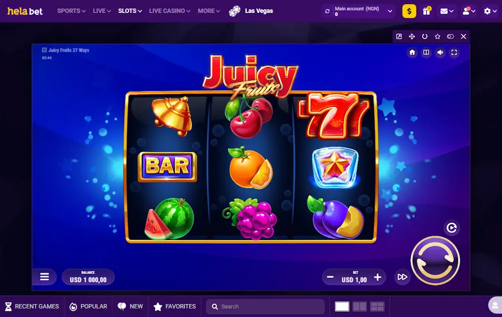 Helabet Juicy Fruits 27 Ways Screenshot