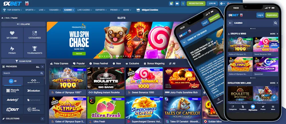 1xBet Casino Screenshot