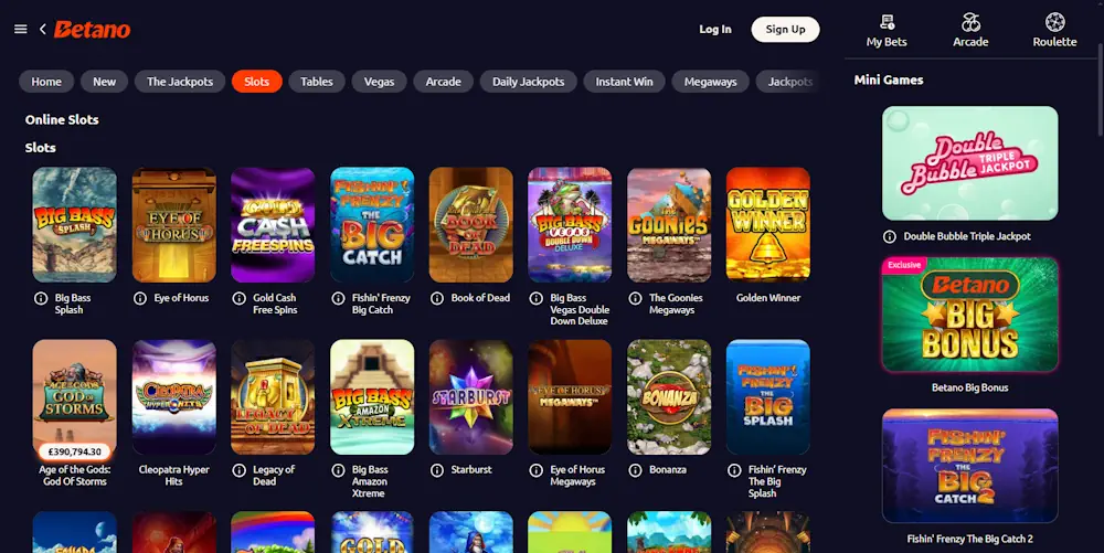 Betano Casino Screenshot