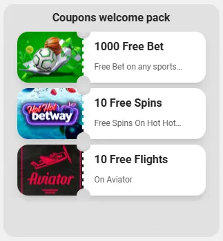 Cricket Betway Welcome pack Screenshot