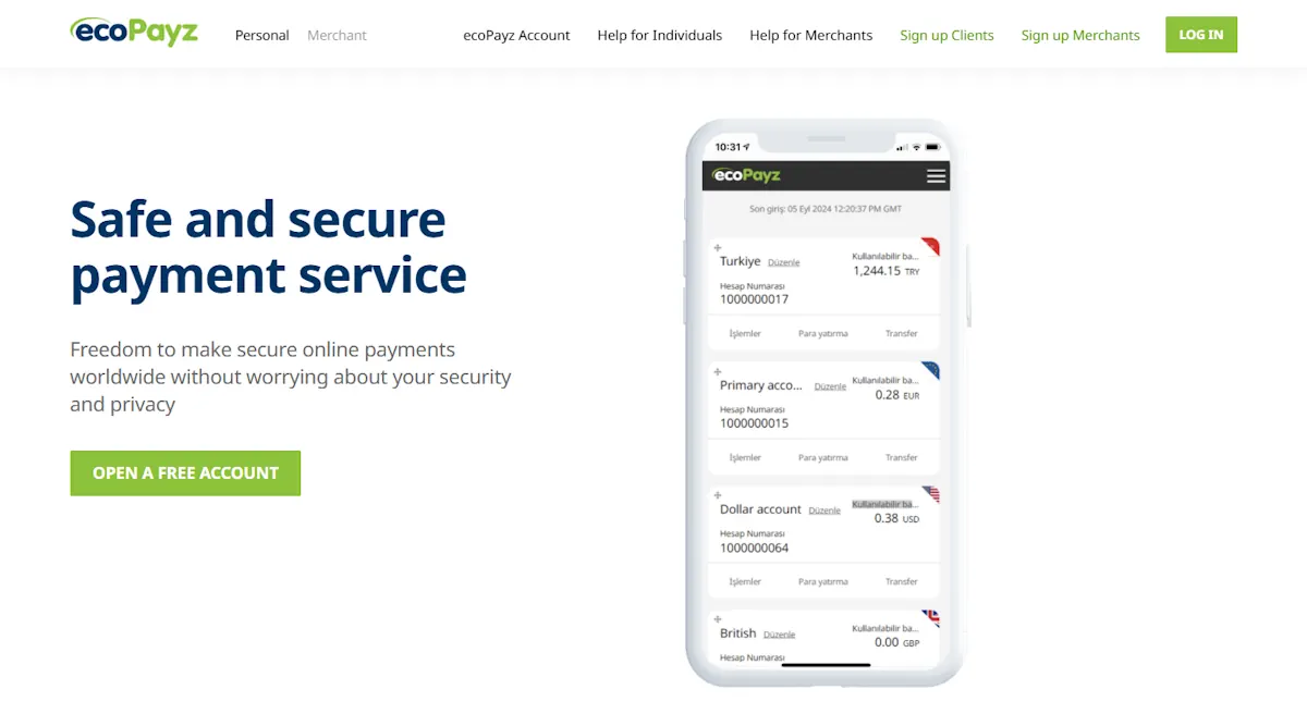 ecoPayz 1 Screenshot