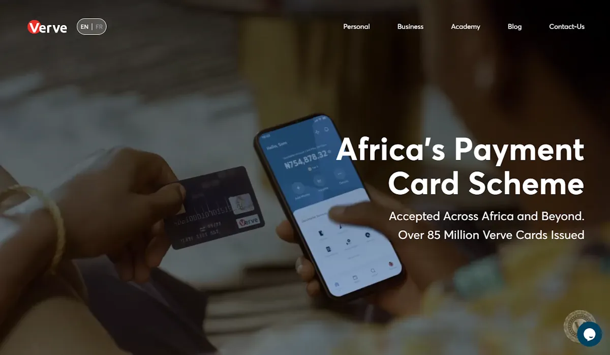 Verve Homepage Screenshot