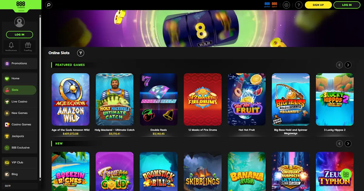 888Casino Slots Screenshot