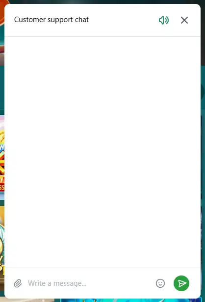 22bet Customer Support chat Screenshot