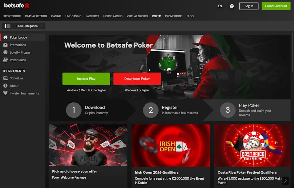 Betsafe Poker Screenshot