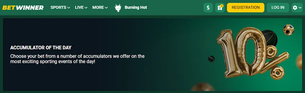 Betwinner Accumulator of the Day Screenshot