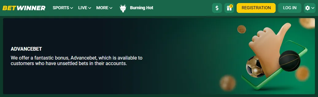 Betwinner Advancebet Screenshot