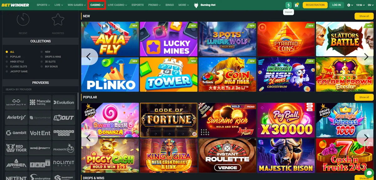 Betwinner Slots Screenshot