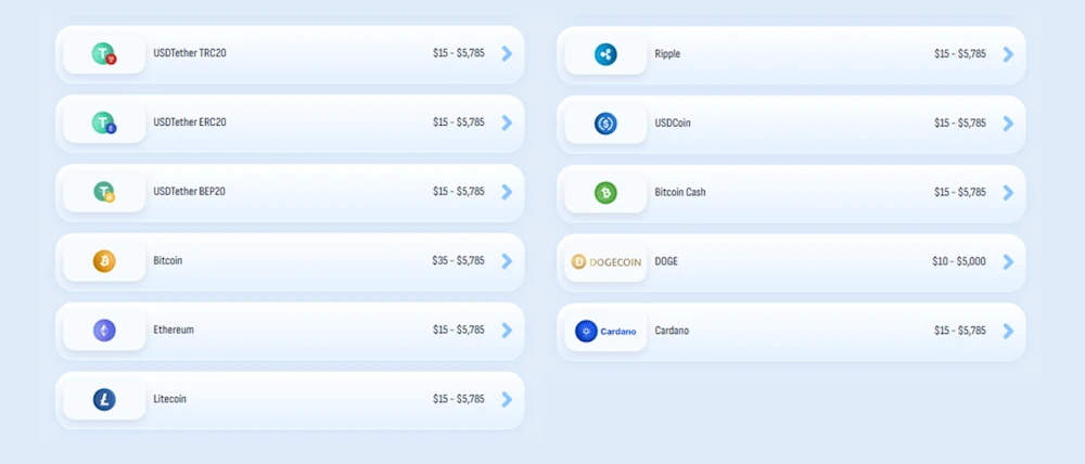 Nomini Сryptocurrency features Screenshot