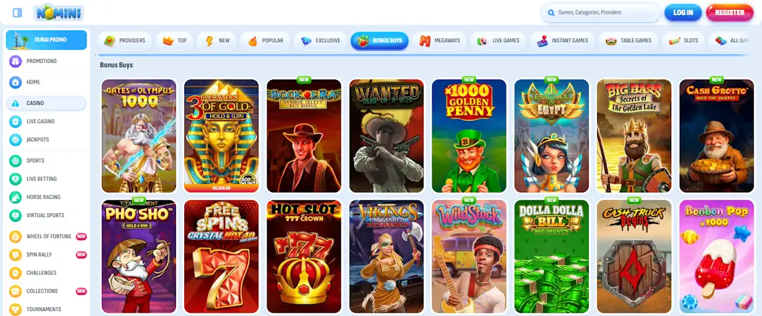 Nomini Bonus-buy slots Screenshot