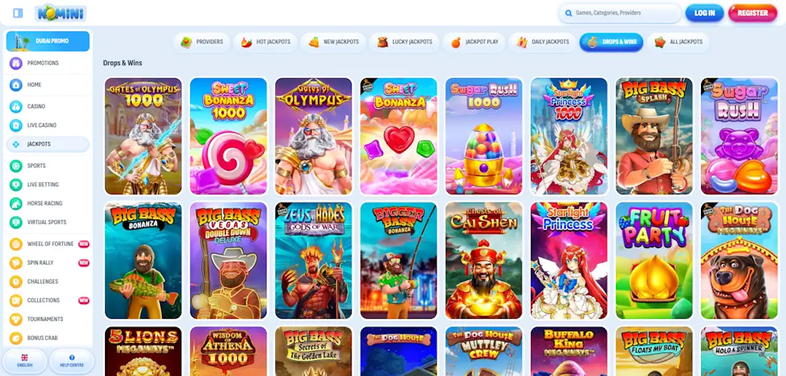 Nomini Jackpots Screenshot