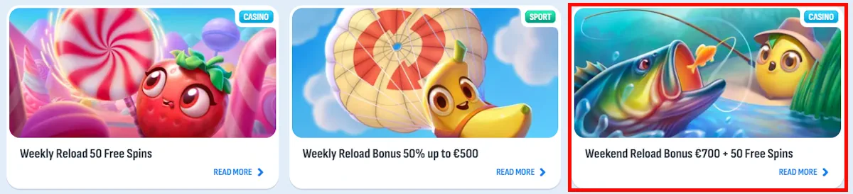 Nomini Reload Bonuses Screenshot