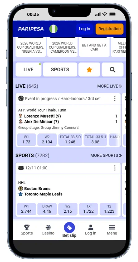 Paripesa Mobile Screenshot