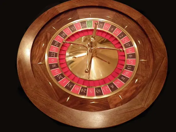 Roulette wheel seen from above