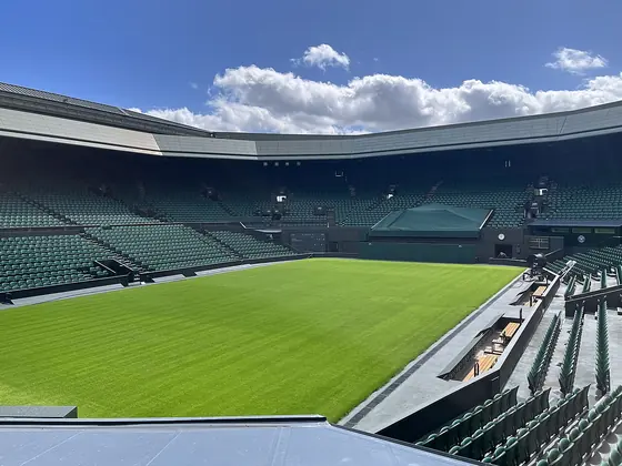 Centre Court at Wimbledon with its grass surface